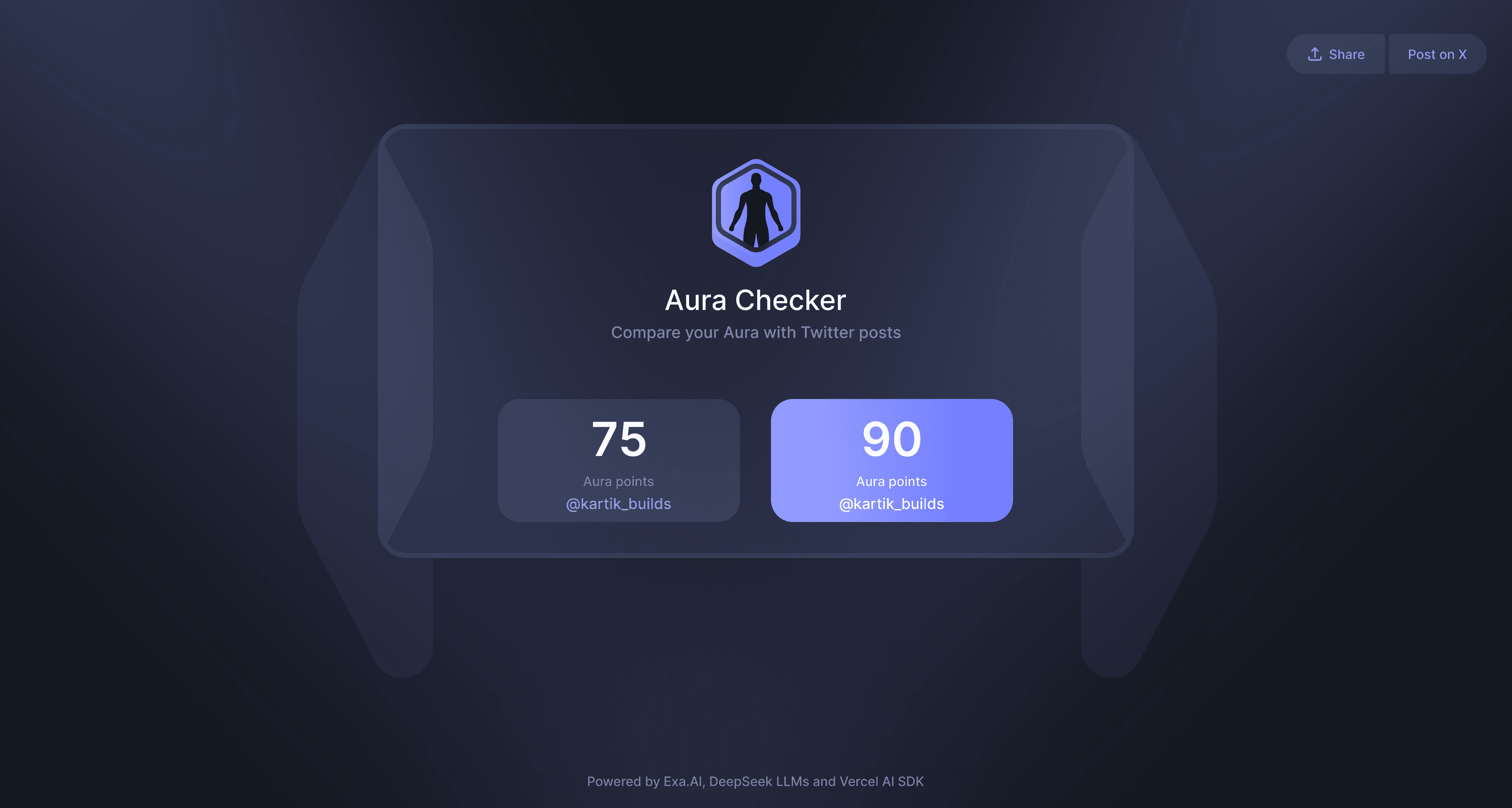 Aura Checker — results screen