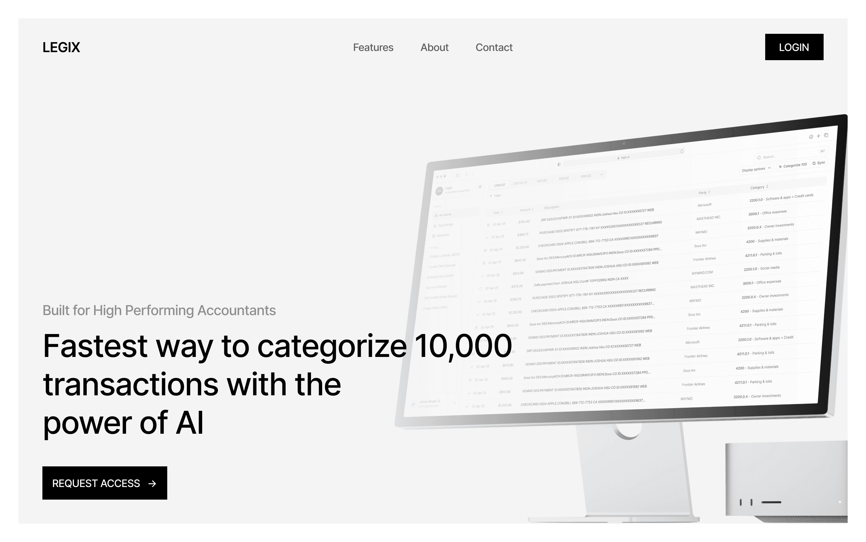 Legix — landing page