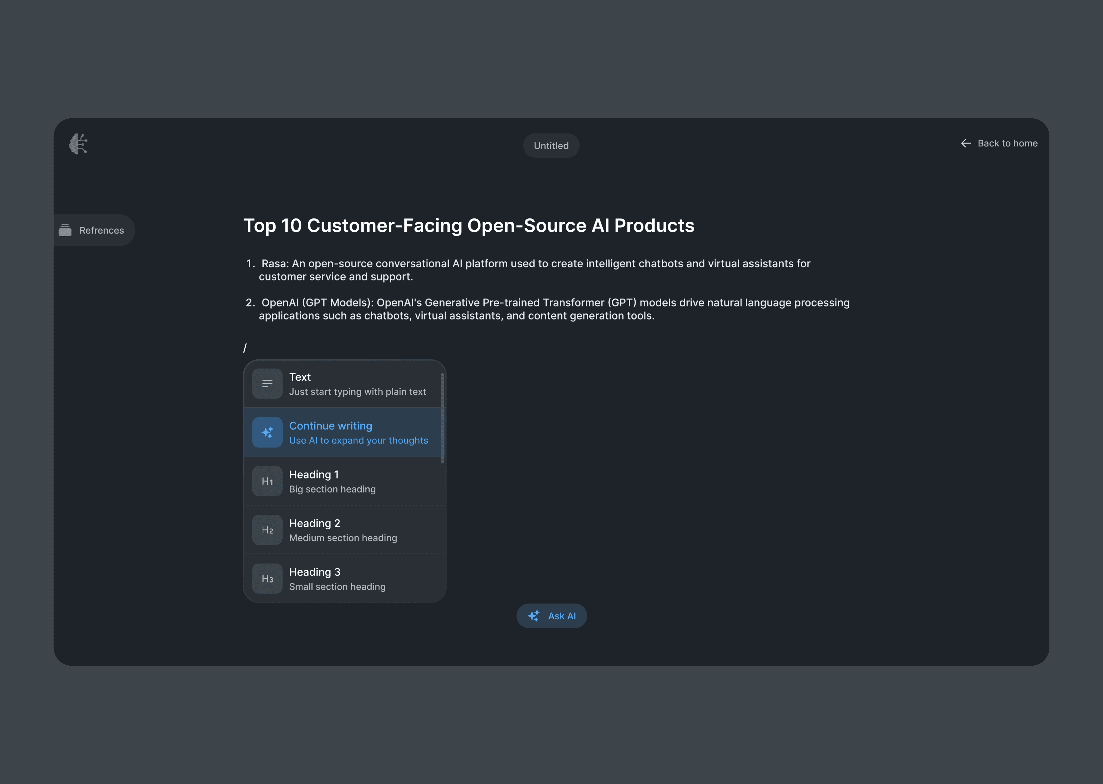 Repochat — AI editor